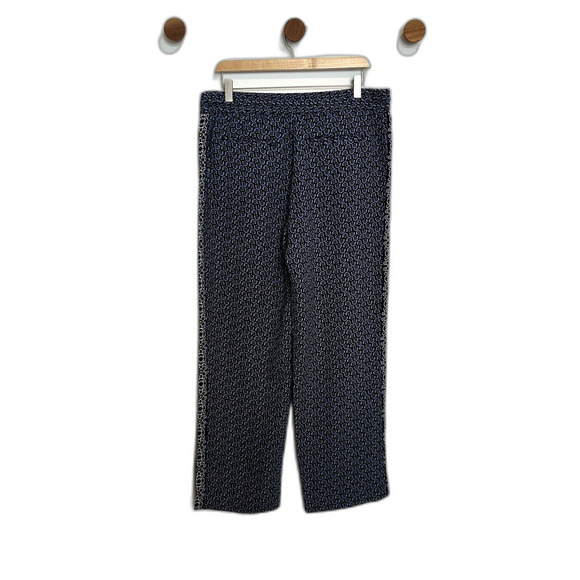 Ann Taylor LOFT Womens Pants Size Medium Elastic-waist Blue Yellow Casual Spring - Picture 7 of 13